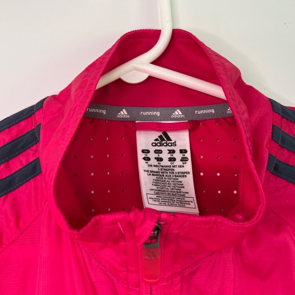 Adidas Running Response Jacket Women's Small Pink Athletic Mesh Breathable - Picture 3 of 16
